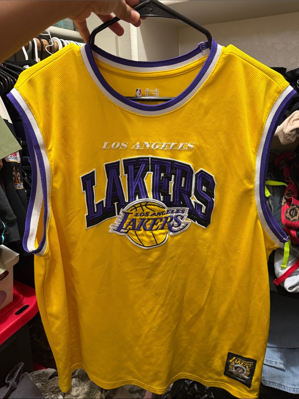 Los Angeles Lakers Yellow Sleeveless Kids Jersey